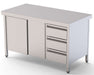Mesa de Trabajo Inoxidable Central Con Cajones a la Dcha 1800x600x850h mm WTC16018DDR - FrigeriaHosteleria.com