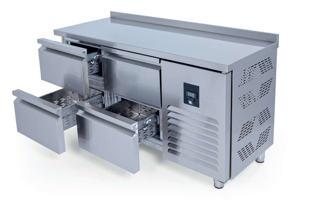 Mesa fría 4 cajones ancho 150 CTS330CR - 2D - 4 - FrigeriaHosteleria.com