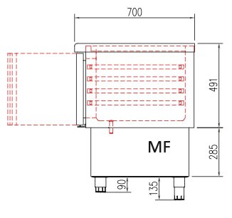 Mesa fría compacta fondo 70 CORECO MF - FrigeriaHosteleria.com