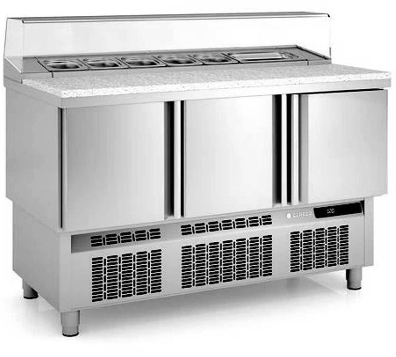 Mesa fría de ingredientes con cúpula fondo 70 CORECO MFP - FrigeriaHosteleria.com