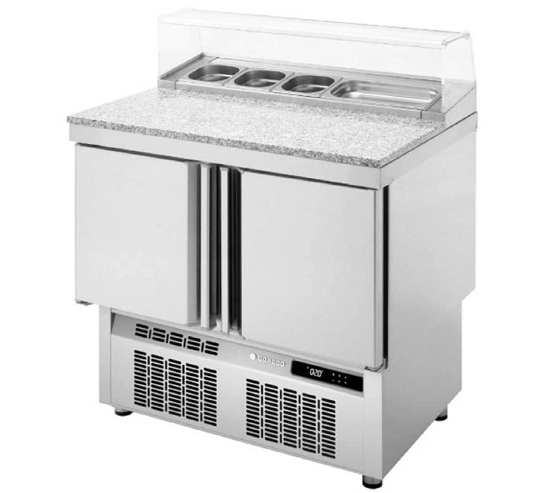 Mesa fría de ingredientes con cúpula fondo 70 CORECO MFP - FrigeriaHosteleria.com