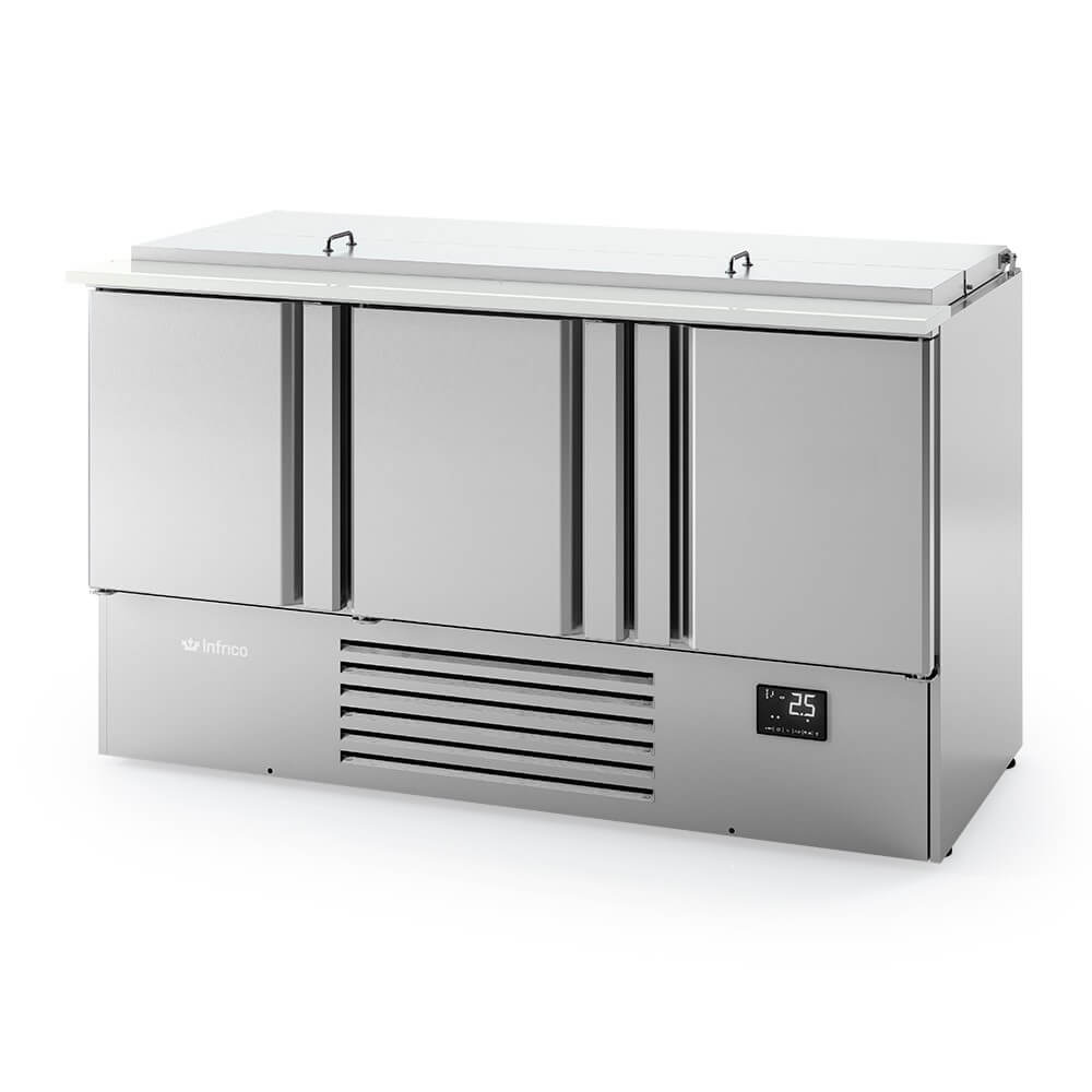 Mesa fría de ingredientes para preparación ensaladas INFRICO ME - BAN - FrigeriaHosteleria.com
