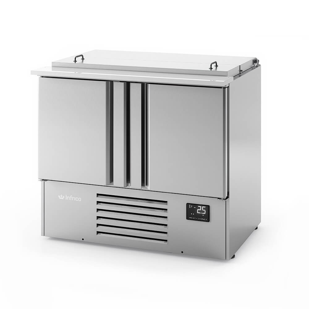 Mesa fría de ingredientes para preparación ensaladas INFRICO ME - BAN - FrigeriaHosteleria.com