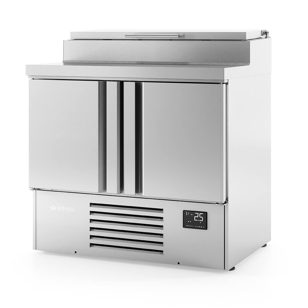 Mesa fría de ingredientes para preparación ensaladas INFRICO ME - EN - FrigeriaHosteleria.com