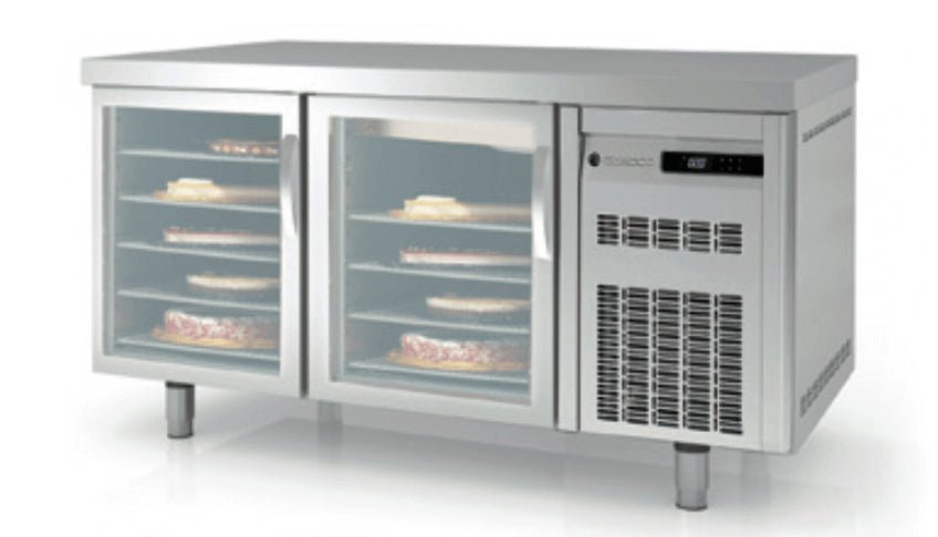 Mesa fría pastelería puertas cristal fondo 80 CORECO MRPV - FrigeriaHosteleria.com