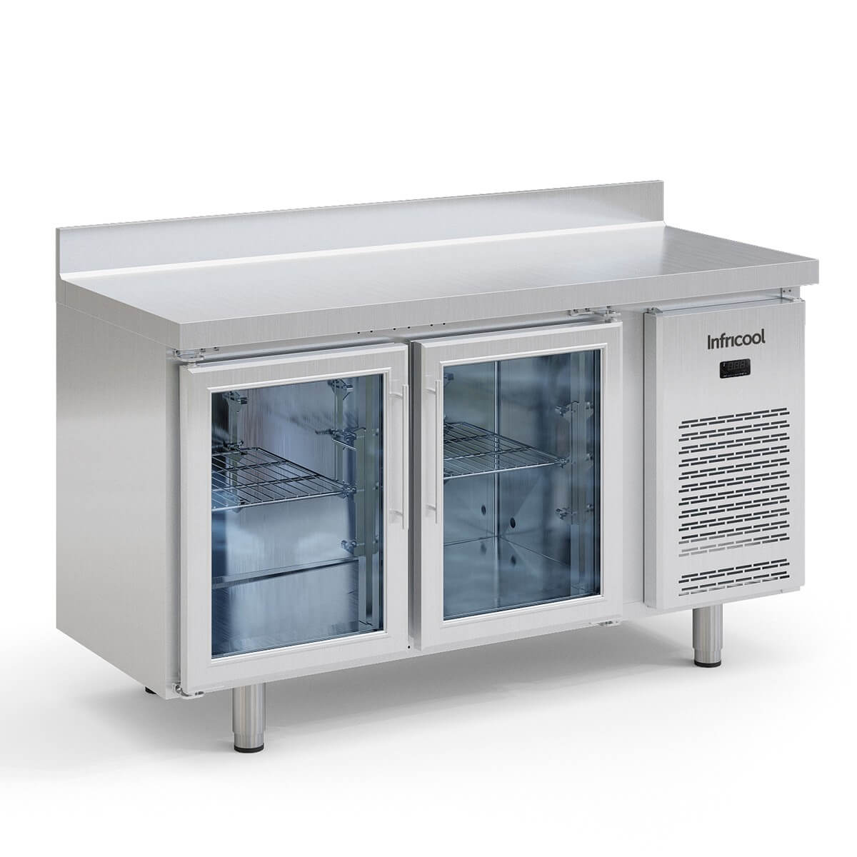 Mesa fría puerta cristal fondo 60 INFRICO ILINE IM60 - PCR - FrigeriaHosteleria.com