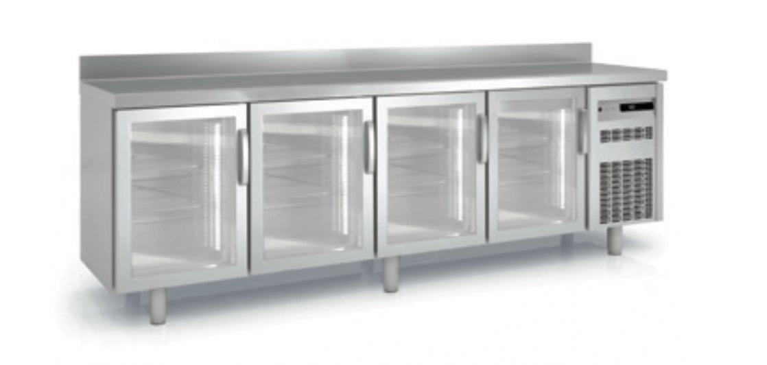 Mesa fría puertas cristal fondo 60 CORECO MRSV - FrigeriaHosteleria.com