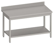 Mesa Mural acero inoxidable AISI 201 con estante 1000x700x850 mm MM107 Línea Varsovia (950047100) - FrigeriaHosteleria.com