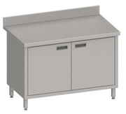 Mesa Mural acero inoxidable AISI 201 con puertas batientes 1200x600x850 mm MMPB126 Línea Varsovia (950156120) - FrigeriaHosteleria.com