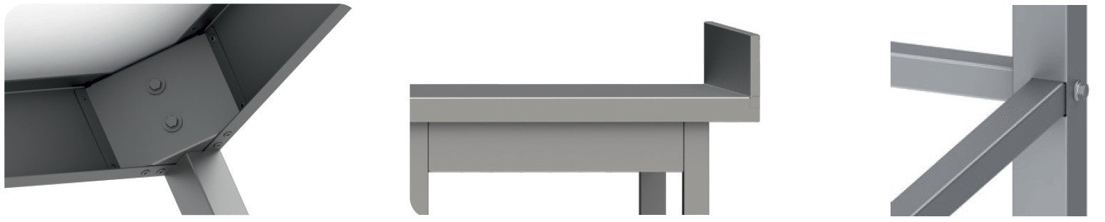 Mesa Mural acero inoxidable AISI 201 sin estante 1500x700x850 mm MM157S 950027150 - FrigeriaHosteleria.com
