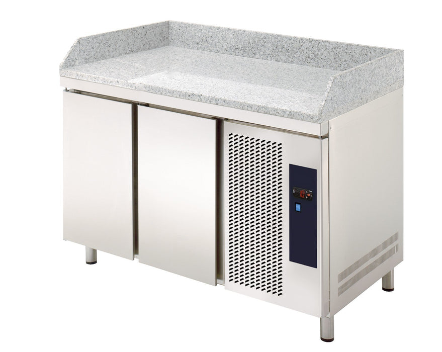 Mesa refrigerada 2 puertas encimera granito ancho 134 MRPG - 135 - FrigeriaHosteleria.com