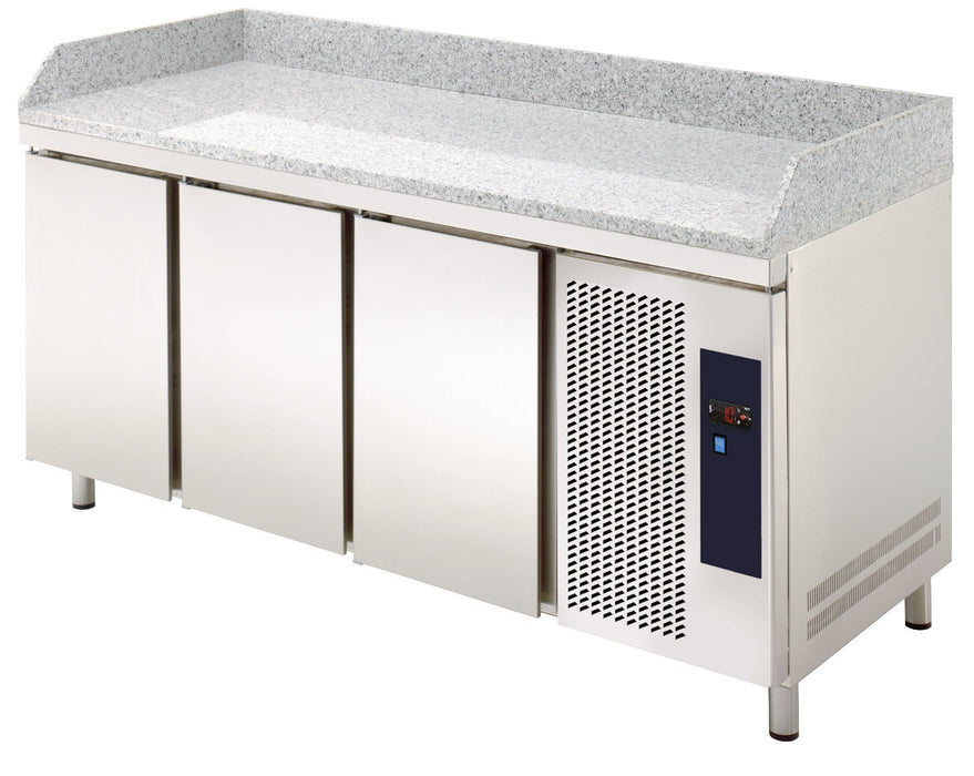 Mesa refrigerada 3 puertas encimera granito ancho 179 MRPG - 180 - FrigeriaHosteleria.com