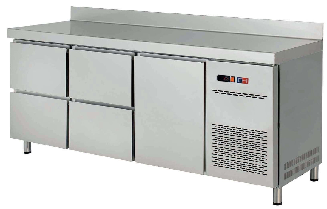 Mesa refrigerada 4 cajones + 1 puerta ancho 201 MRCH - 200 - 4 - FrigeriaHosteleria.com