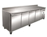 Mesa refrigerada 4 puertas ancho 223 fondo 70 GN4200TN - FrigeriaHosteleria.com