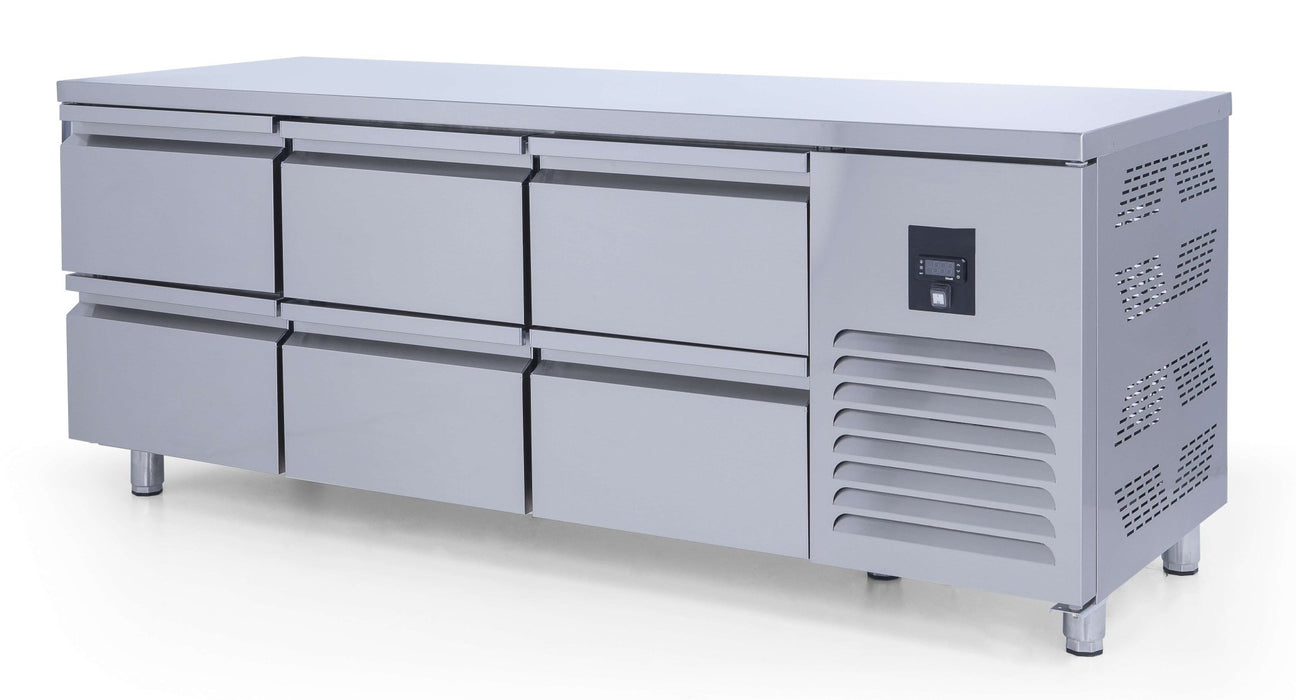 Mesa refrigerada 6 cajones ancho 200 CTS515CR - 2D - 6 - FrigeriaHosteleria.com