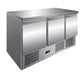 Mesa refrigerada compacta 3 puertas ancho 136 S903TOP - FrigeriaHosteleria.com