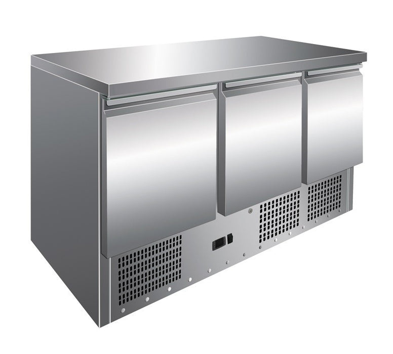 Mesa refrigerada compacta 3 puertas ancho 136 S903TOP