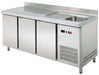 Mesa refrigerada con fregadero 2 puertas ancho 149 fondo 60 MRCH - 150F - FrigeriaHosteleria.com