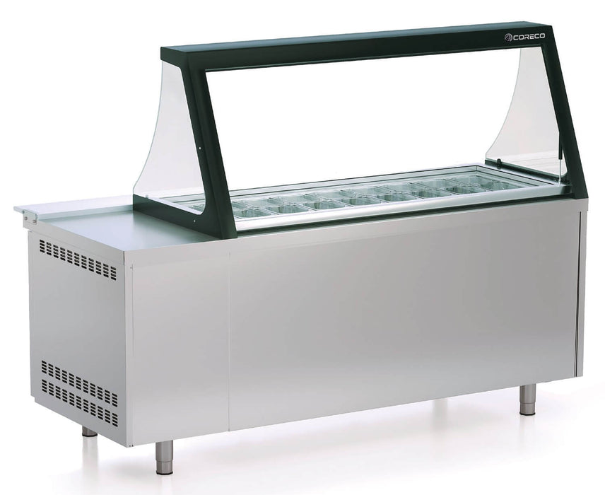 Mesa refrigerada ingredientes con tapa cristal elevable CORECO PC80-LGL