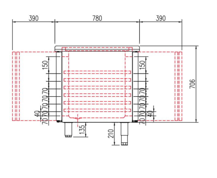Mesa refrigerada puertas a dos lados CORECO MFCG - FrigeriaHosteleria.com