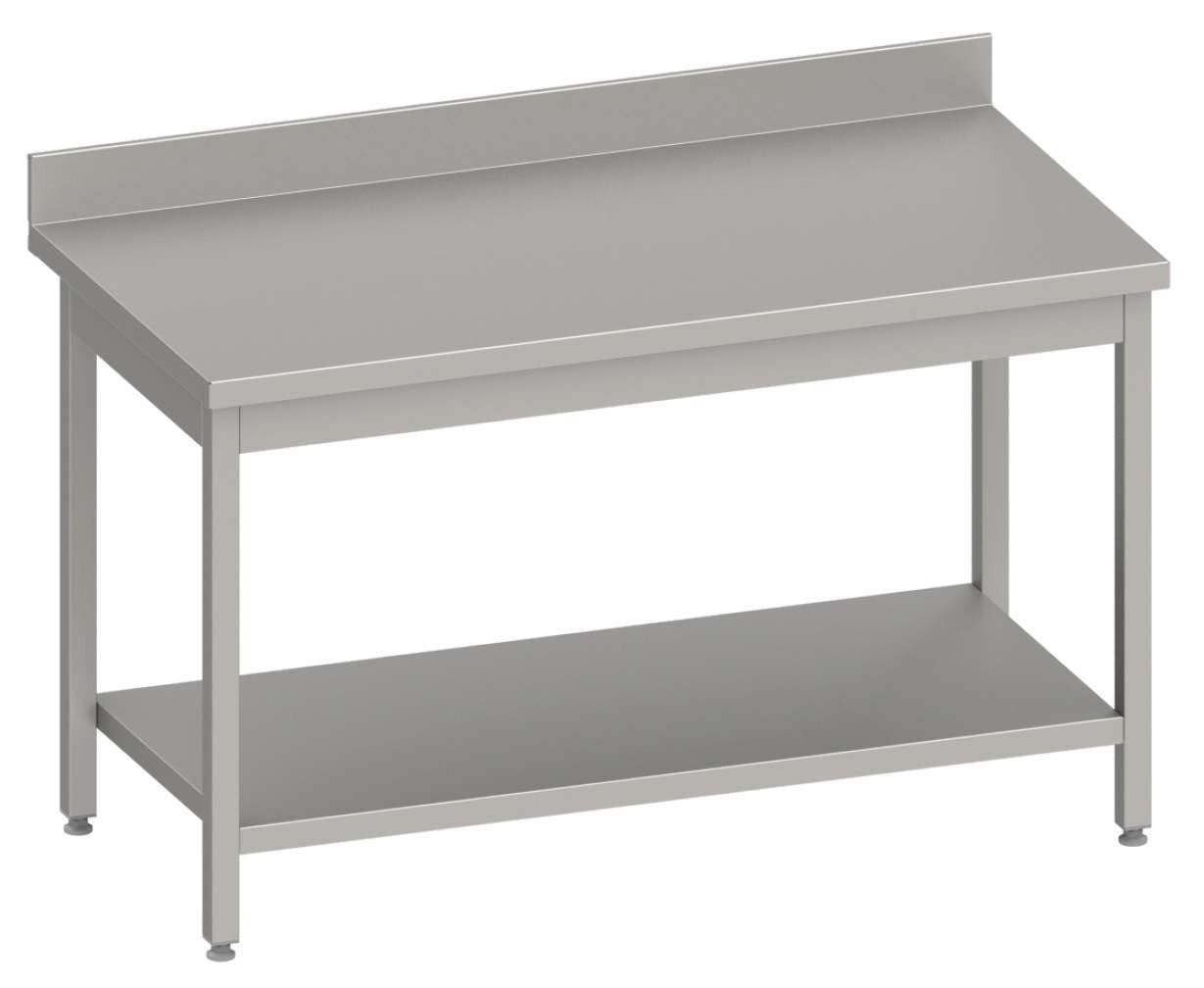 Mesa trabajo inoxidable con estante ancho 200 MM206 - FrigeriaHosteleria.com