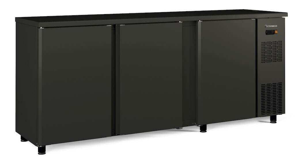 Mostrador botellero refrigerado negro CORECO SB - FrigeriaHosteleria.com