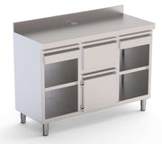 Mueble cafetero con tolva central ancho 200 CST60200D2S - FrigeriaHosteleria.com