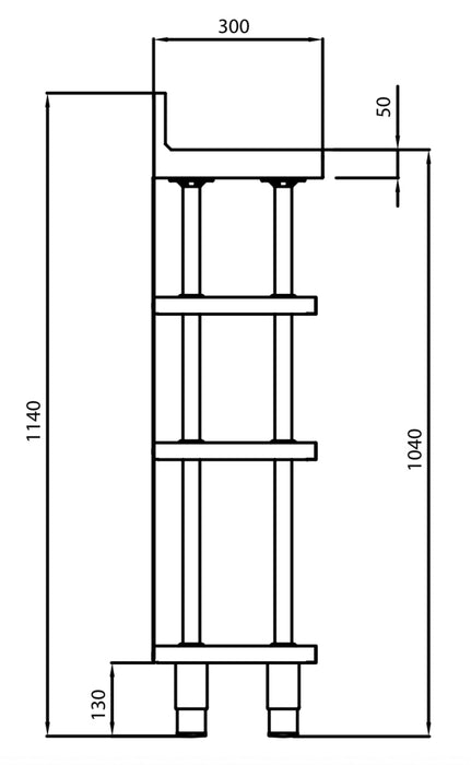 Mueble estantería fondo 30 INFRICO ME30 - FrigeriaHosteleria.com