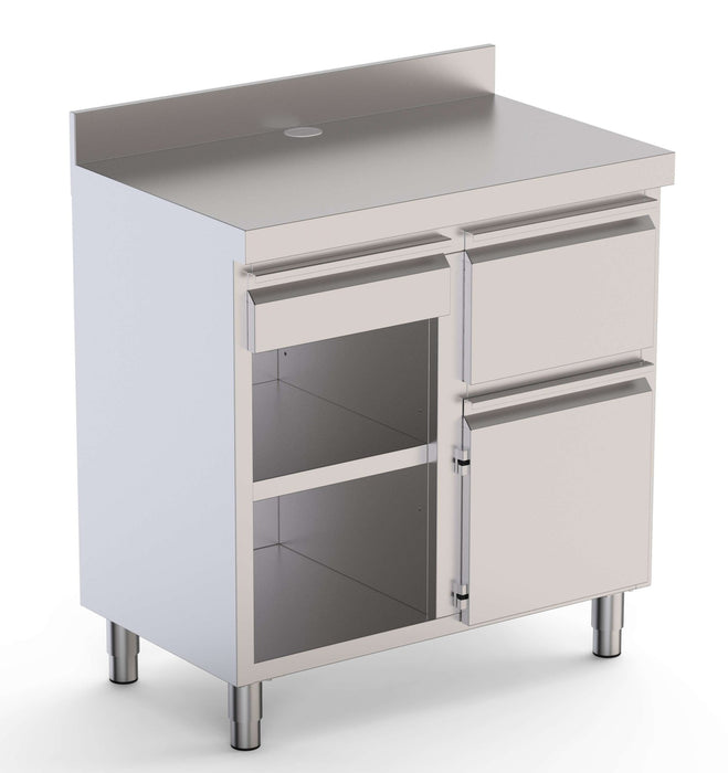 Mueble para cafetera ancho 100 cm CST60100D2SRB - FrigeriaHosteleria.com