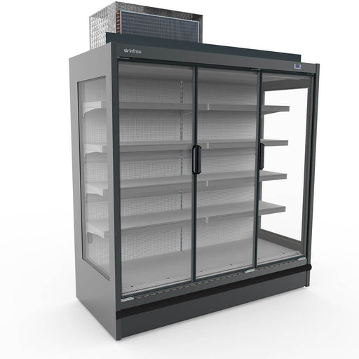 Mural refrigerado con puertas con grupo en techo fondo 80 INFRICO MNDGUH1 - FrigeriaHosteleria.com