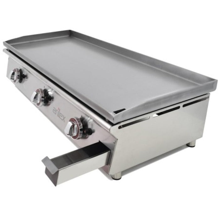 ARILEX Plancha a gas 100 cm en acero laminado de 6 mm 100PGLN