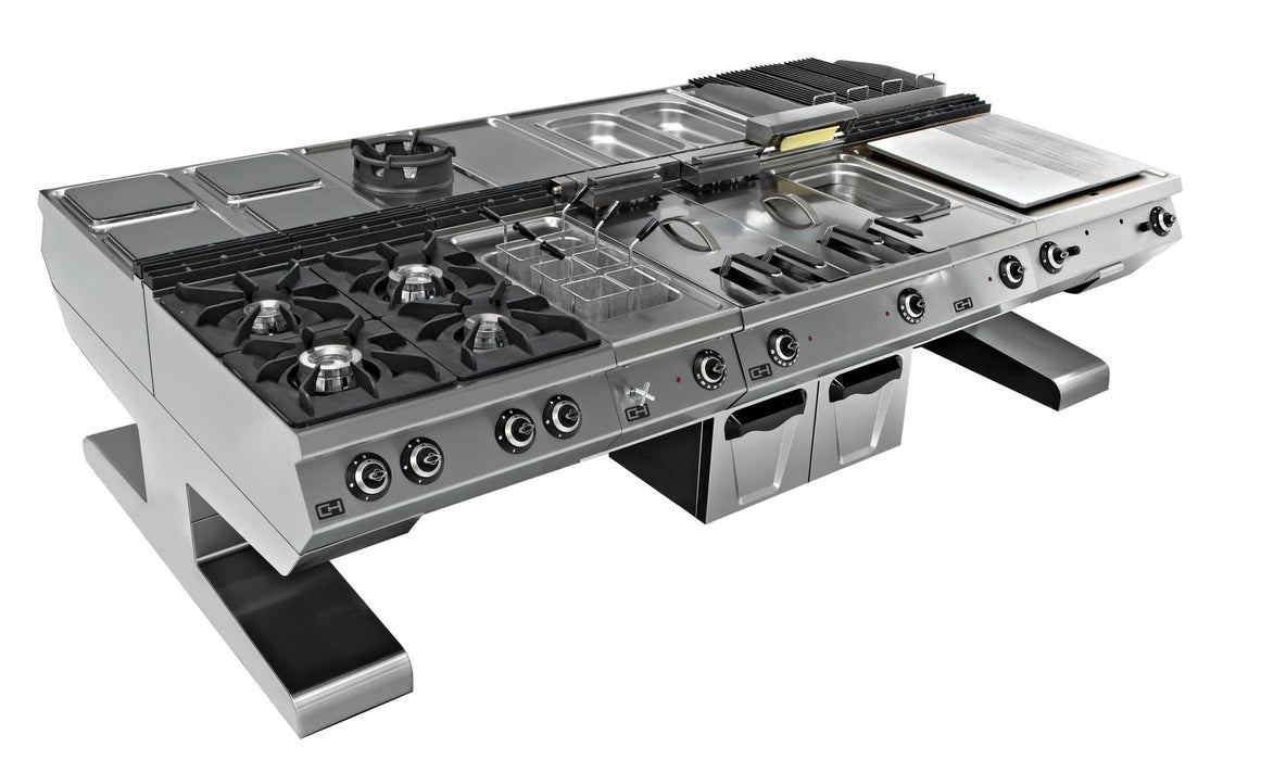 Soporte voladizo cocina central 3600x1710x550h mm EMPPLS9CTV360 Línea 900 - FrigeriaHosteleria.com