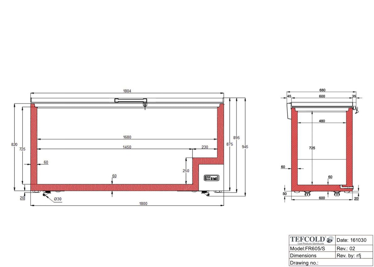TEFCOLD Arcón congelador 600 litros ancho 180 cm FR605SL - FrigeriaHosteleria.com