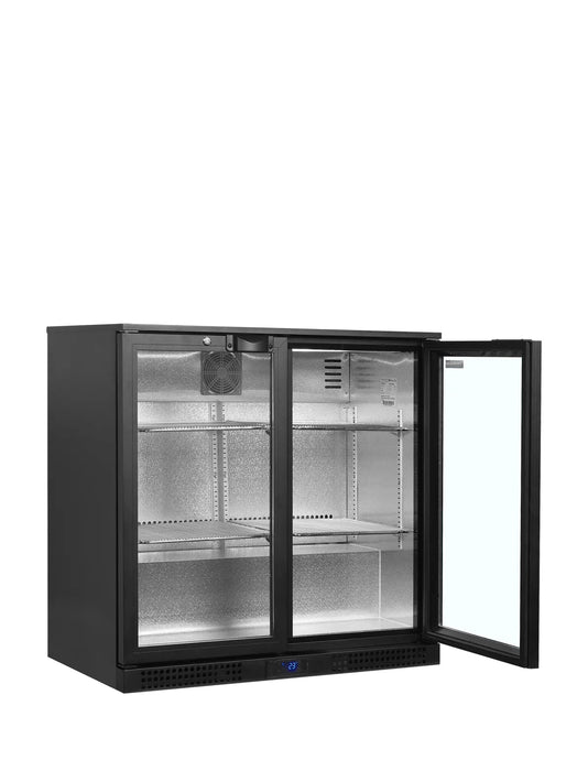 TEFCOLD Expositor botellero backbar 2 puertas 190 litros BA26H - FrigeriaHosteleria.com