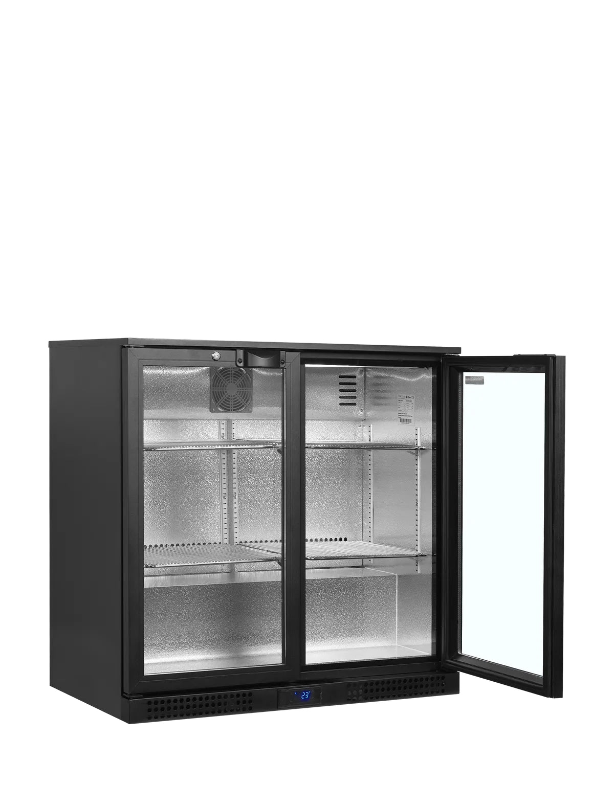TEFCOLD Expositor botellero backbar 2 puertas alto 90 cm BA21H - FrigeriaHosteleria.com