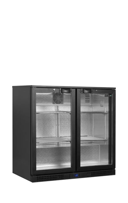 TEFCOLD Expositor botellero backbar 2 puertas alto 90 cm BA21H - FrigeriaHosteleria.com