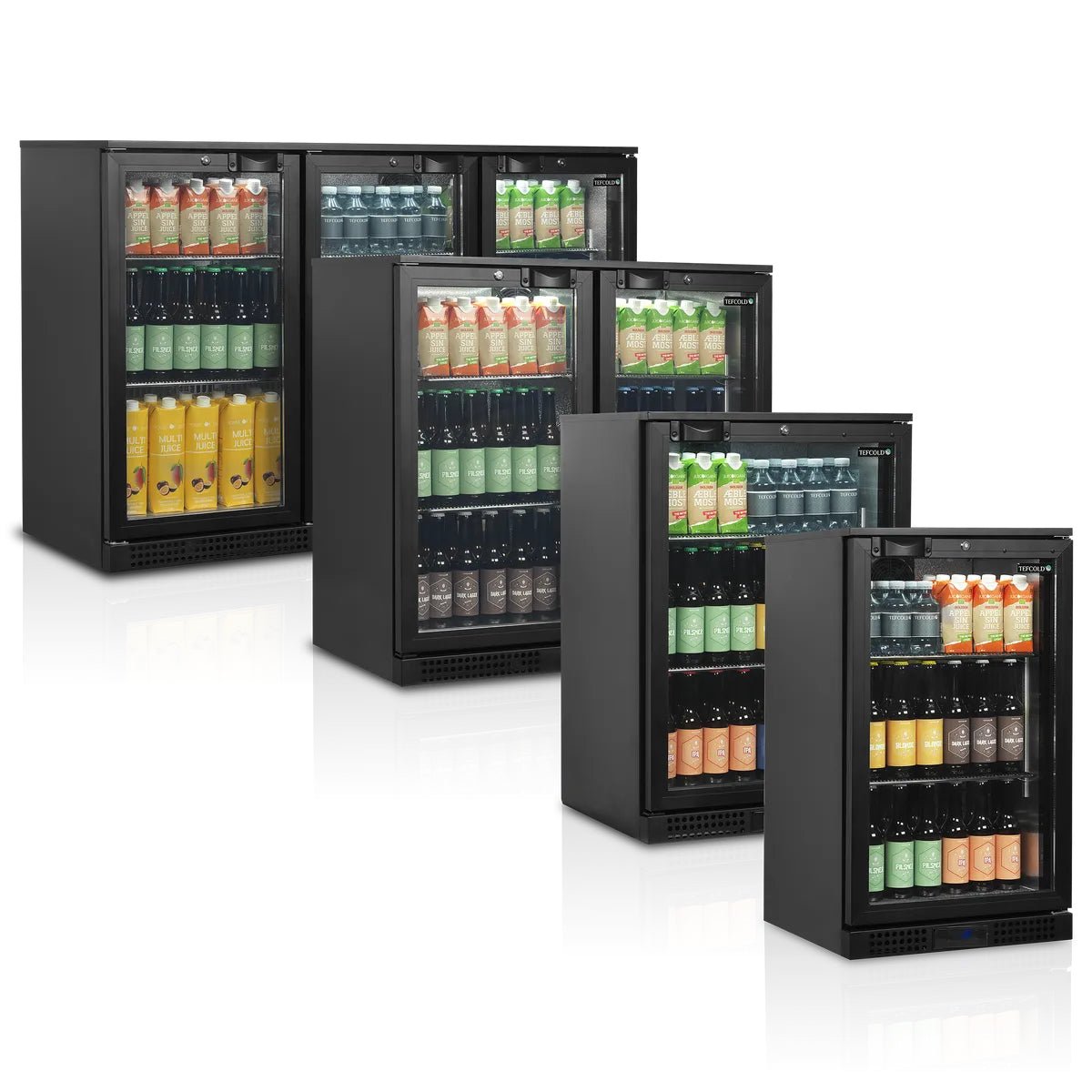 TEFCOLD Expositor botellero backbar 2 puertas corredera alto 90 cm BA21S - FrigeriaHosteleria.com