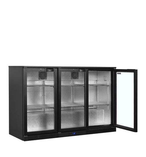 TEFCOLD Expositor botellero backbar 3 puertas alto 90 cm BA31H - FrigeriaHosteleria.com