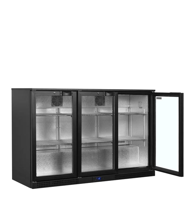TEFCOLD Expositor botellero backbar 3 puertas alto 90 cm BA31H - FrigeriaHosteleria.com