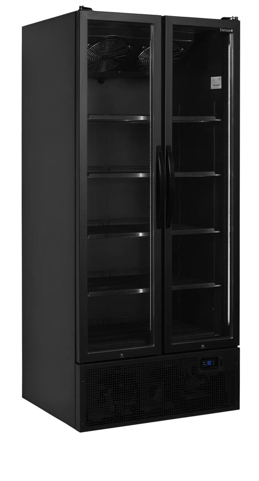 TEFCOLD Expositor botellero refrigerado 2 puertas batientes 700 litros FS890H BLACK - FrigeriaHosteleria.com