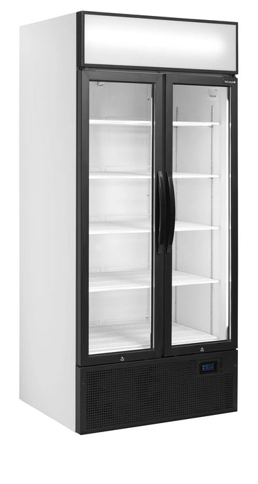 TEFCOLD Expositor botellero refrigerado 2 puertas batientes 700 litros FSC891H