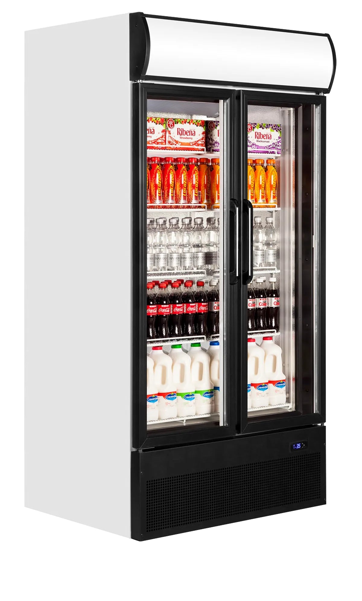 TEFCOLD Expositor botellero refrigerado 2 puertas batientes 800 litros FSC1000H - FrigeriaHosteleria.com