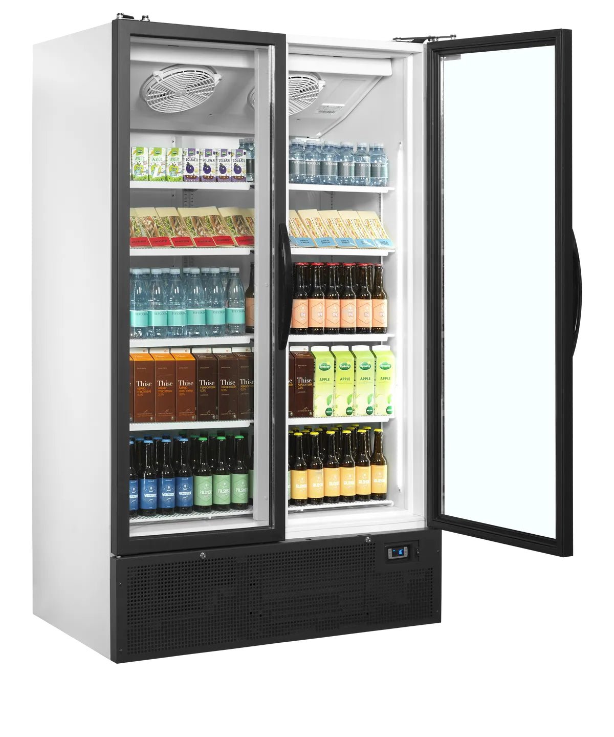 TEFCOLD Expositor botellero refrigerado 2 puertas batientes 900 litros FS1202H - FrigeriaHosteleria.com