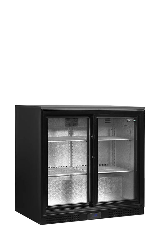 TEFCOLD Expositor botellero refrigerado 2 puertas corredera 190 litros DB201S - FrigeriaHosteleria.com