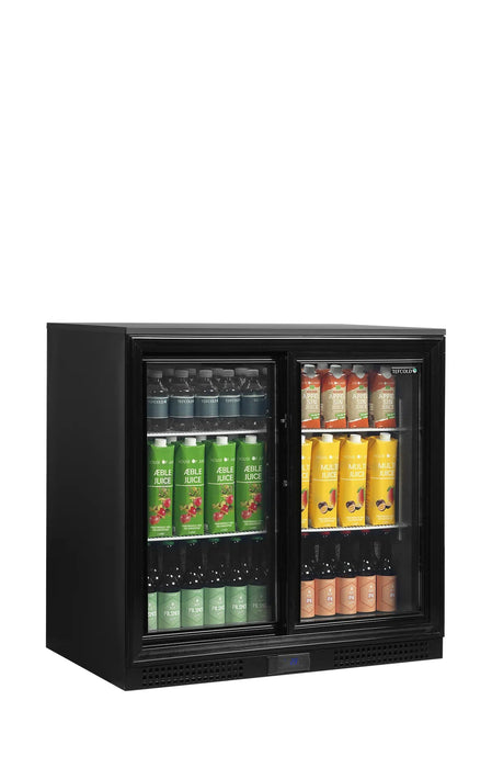 TEFCOLD Expositor botellero refrigerado 2 puertas corredera 190 litros DB201S - FrigeriaHosteleria.com