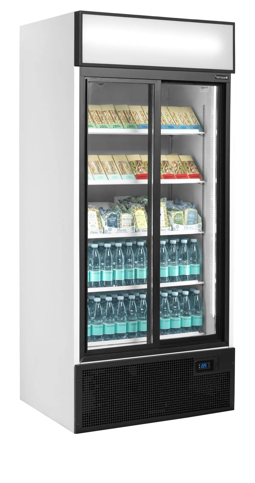 TEFCOLD Expositor botellero refrigerado 2 puertas corredera 700 litros FSC891S - FrigeriaHosteleria.com