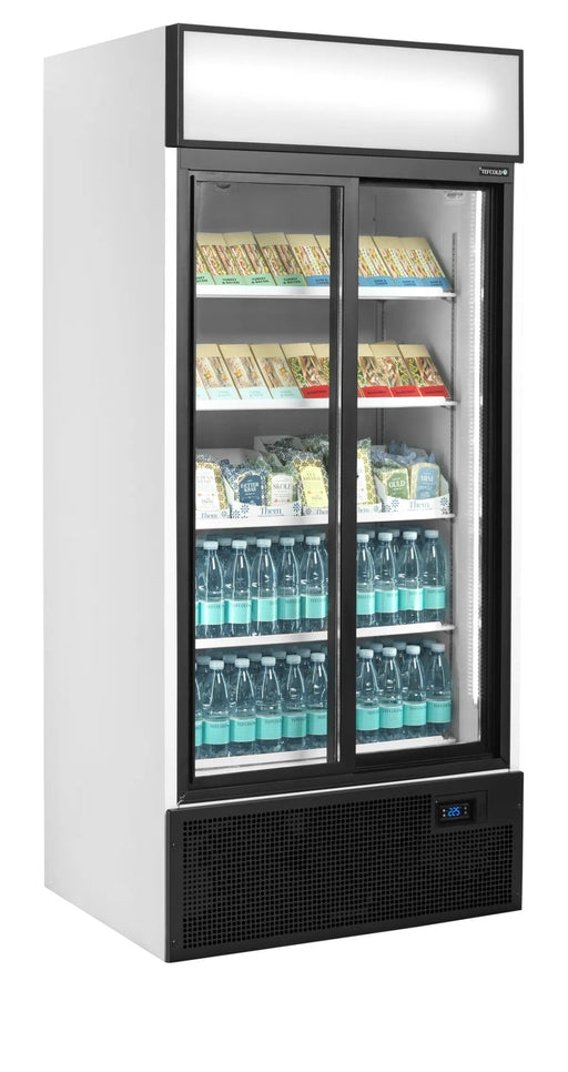 TEFCOLD Expositor botellero refrigerado 2 puertas corredera 700 litros FSC891S - FrigeriaHosteleria.com