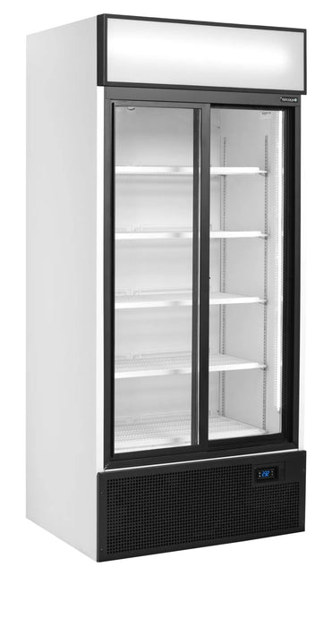TEFCOLD Expositor botellero refrigerado 2 puertas corredera 700 litros FSC891S - FrigeriaHosteleria.com
