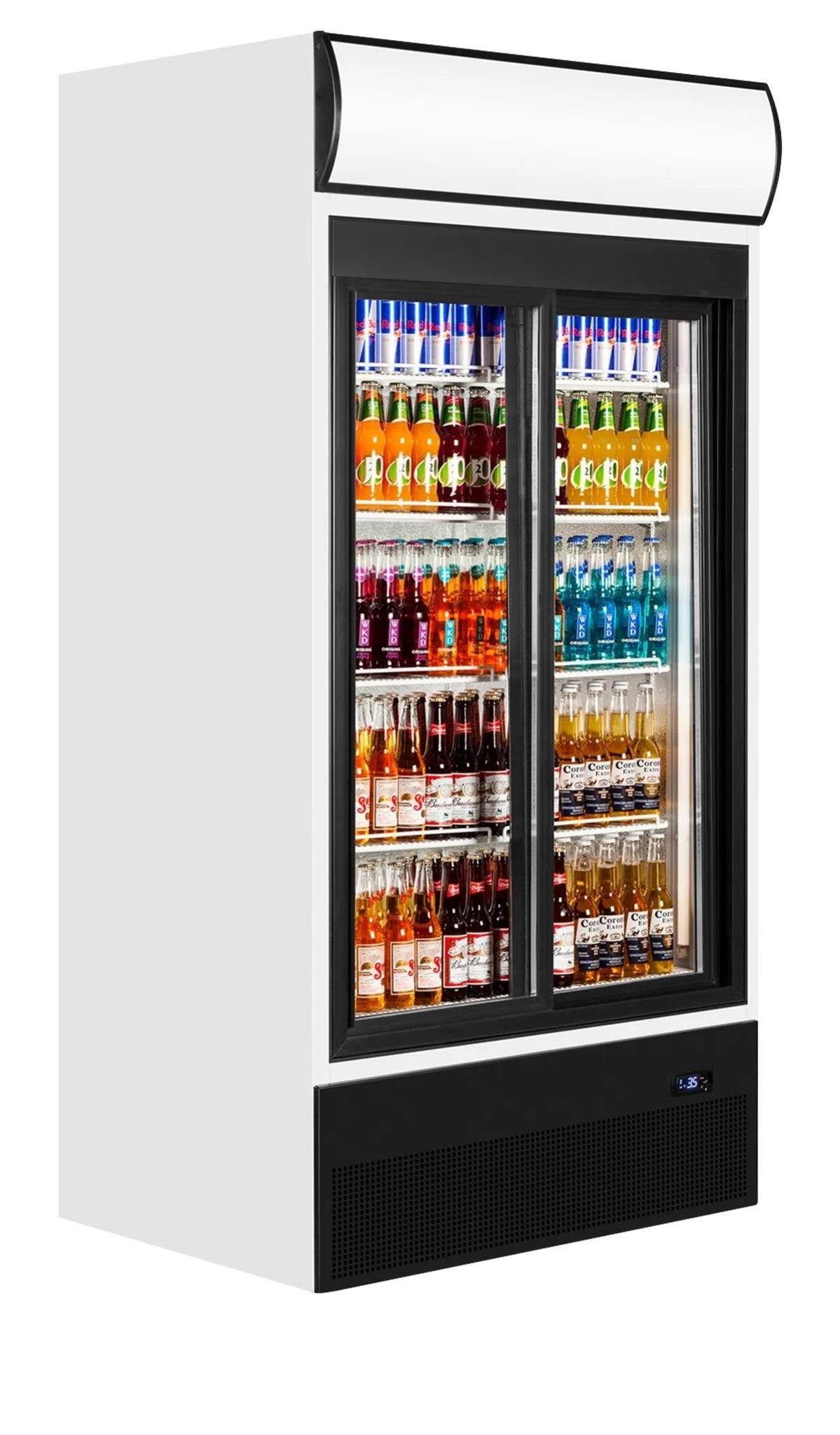 TEFCOLD Expositor botellero refrigerado 2 puertas corredera 800 litros FSC1000S - FrigeriaHosteleria.com