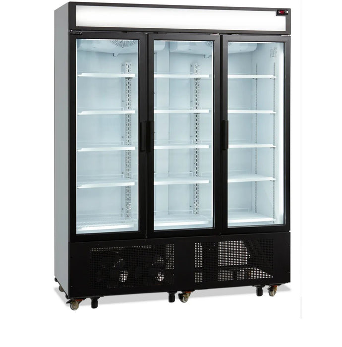 TEFCOLD Expositor botellero refrigerado 3 puertas batientes 1400 litros FSC1600H - FrigeriaHosteleria.com